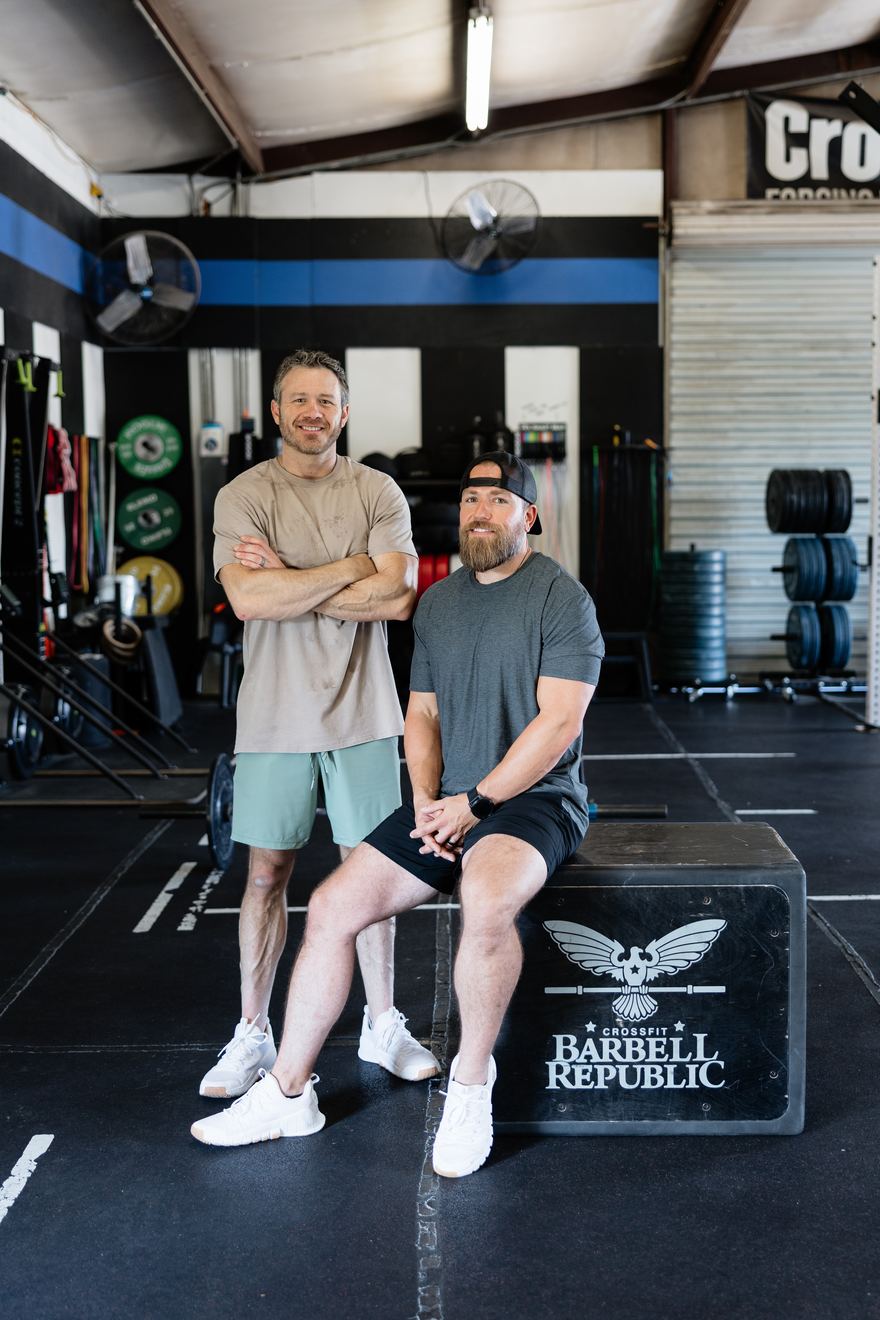 Co-owners Dr. Dustin Bergeron and Marshall Giasson at CrossFit Barbell Republic